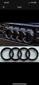 Audi Front badge rings gloss black 273mm