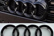 Audi Front badge rings gloss black 273mm