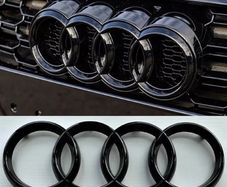 Audi Front badge rings gloss black 273mm