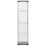 Storage Cabinet Tempered Glass White Image 3
