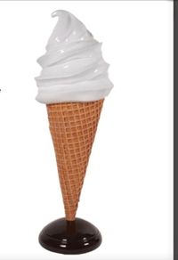 ice cream sign about 5 foot and with light
