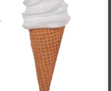 ice cream sign about 5 foot and with light