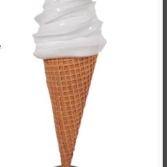 ice cream sign about 5 foot and with light