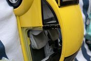 Yellow Volkswagan beetle model car