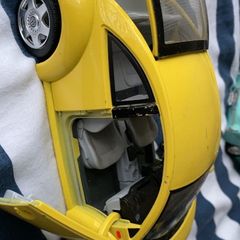 Yellow Volkswagan beetle model car