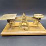 Antique Brass Postal Scales & Weights Warranted Accurate Desk Scales Image 4