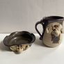 Vintage  Peter Petrie "Ugly man "vintage Muggs Pottery set Image 6