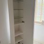 IKEA GODMORGON tall gloss white cabinet with glass shelves, 192cm Image 2