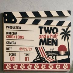 Two and a half men / married with children display scene clap board