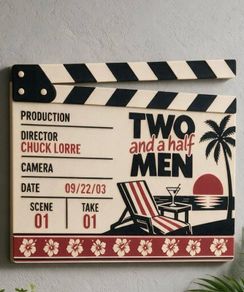 Two and a half men / married with children display scene clap board