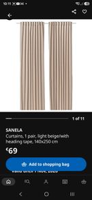 IKEA Sanela beige Curtains
