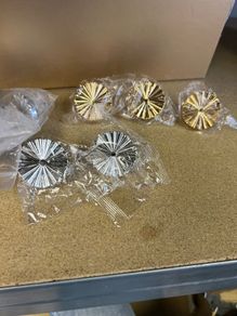 3 gold and 4 silver knobs NEW