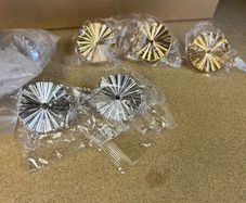 3 gold and 4 silver knobs NEW