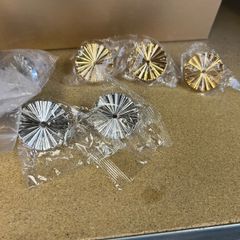 3 gold and 4 silver knobs NEW