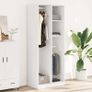 Wardrobe White 80x50x200 cm Image 3