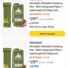 Trinordic sleeping mat camping