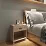 Nightstand 2 pcs Brown Solid Wood Image 2