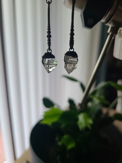 Earrings, Herkimer Dangle Earrings w/ Sterling Silver Hooks