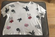 White Cropped T-shirt Size XS