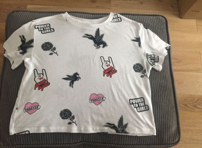 White Cropped T-shirt Size XS
