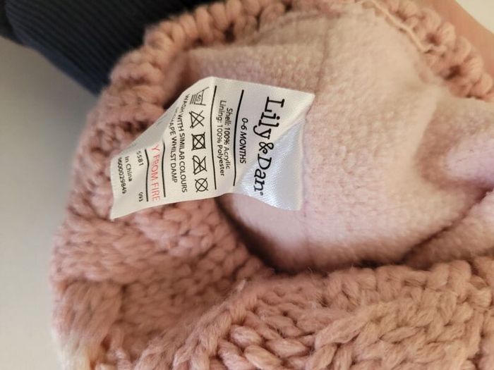 Pink baby winter hat newborn