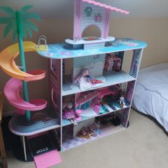 LOL Surprise OMG dolls house with furniture, dolls, accessories