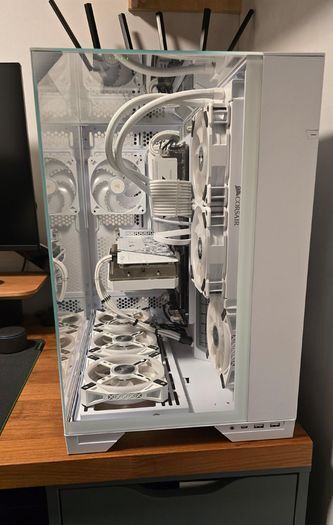 Custom Built Lian-Li White Artic Build RGB Desktop Gaming PC - Windows 11 Pro,Intel i7,3TB SSD,8GB GPU,64GB RAM,850 PSU, Corsair RGB Fans