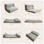 Bean Bag Bed Folding Sofa Bed Mattress for Adults, Extra Thick 6 Fold Floor Couch for Bedroom Living Room, Gray, 135x240 cm Image 3