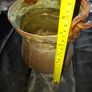 Antique Copper Cauldron featuring a Forged Bail Handle, Postage Available, Image 8