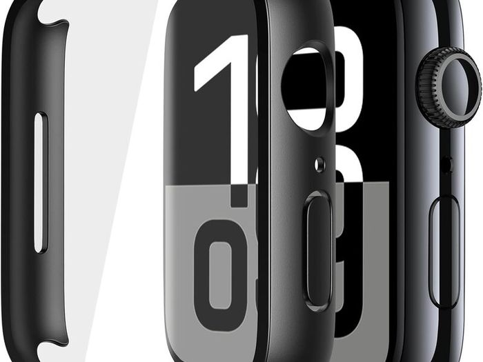 2 Pack Hard Protective Case Screen Protector Compatible with Apple Watch Series 11 Series 10 46mm, Anti-Drop Ultra-thin Full Coverage PC Cover for iWatch, 2 Black