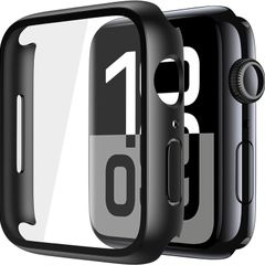2 Pack Hard Protective Case Screen Protector Compatible with Apple Watch Series 11 Series 10 46mm, Anti-Drop Ultra-thin Full Coverage PC Cover for iWatch, 2 Black