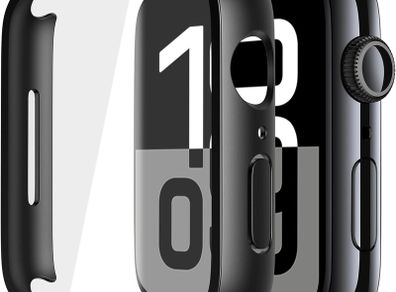 2 Pack Hard Protective Case Screen Protector Compatible with Apple Watch Series 11 Series 10 46mm, Anti-Drop Ultra-thin Full Coverage PC Cover for iWatch, 2 Black