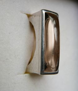 Vintage 925 Sterling Silver Ring with Rectangular Stone