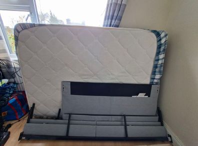 Double bed Slattum with mattress
