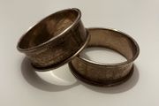 Pair of Antique Sterling Silver Napkin Rings 1970 - Hayes Bros