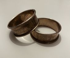 Pair of Antique Sterling Silver Napkin Rings 1970 - Hayes Bros