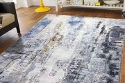 Modern Abstract Area Rug 120x180cm Washable Living Room Rug Non-slip Soft Accent Carpet Area Rugs Faux Wool Boho Art Floor Carpet for Living Room Bedroom Home Office Dining Room Kitchen Decor