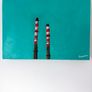 Poolbeg Chimneys Acrylic Art Painting on Deep Canvas Image 2