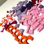 Collection of Colourful Lego Pieces in Pink, Purple, Coral etc. Image 4