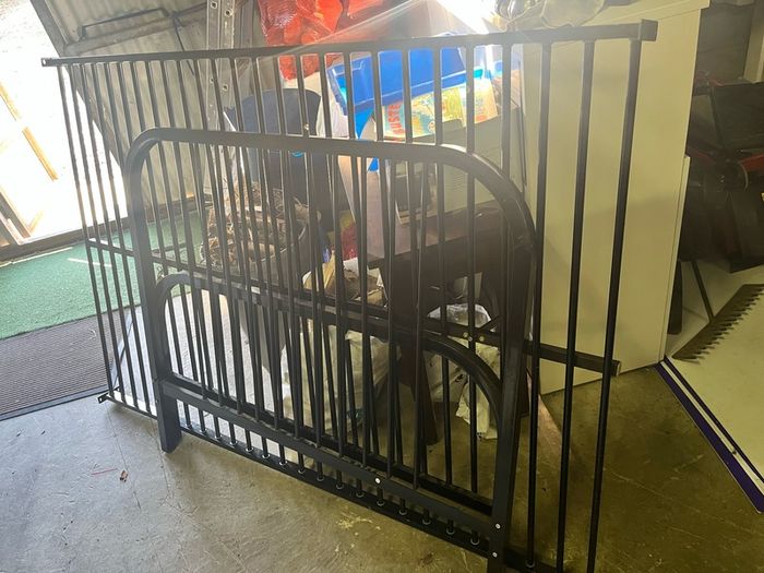 Metal framed bed