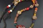 Vintage Asian &amp; African Glass with Pumtek Pyu Beads Tribal Necklace