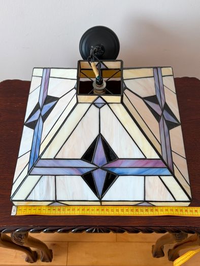 Vintage tiffany style stained glass ceiling pendant light ready to hang