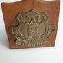 Antique Everton Football Club Shield Logo Solid Cast Brass RARE Image 6