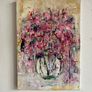 48cm Original Floral Art Floral painting Flowers in Vase Abstract Painting FRAMED Pretty Abstract Floral Painting Original artwork Image 10