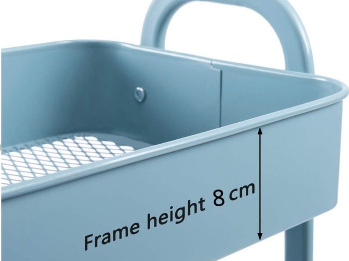 Cart 3 Tier Metal Utility Cart Rolling Trolley Organizer Cart with Wheels for Kitchen Makeup Bathroom Office MULTIPLE COLOURS AVAILABLE, (FREE POSTAGE)