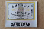 Vintage Sandeman dry pale Sherry label