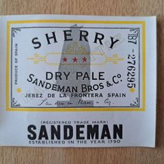 Vintage Sandeman dry pale Sherry label