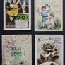 Antique Greetings Postcards Lot 1900 1920 Birthday and Christmas Image 2