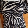 Ladies Black and cream Short sleeve midi dress size 14 Includes postage Image 5