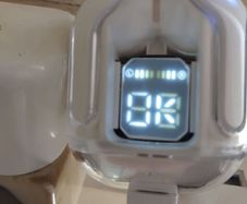 new bluetooth earphones. can be seen charging